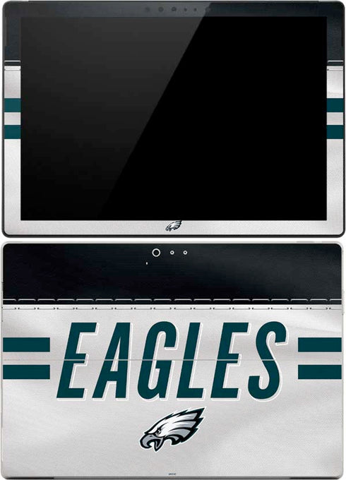 NFL Philadelphia Eagles White Striped Surface Pro (2017) Skin