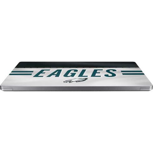 NFL Philadelphia Eagles White Striped Universal Laptop 16.6in (13.4 x 9.7in) Skin