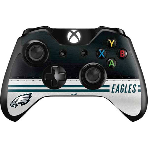 NFL Philadelphia Eagles White Striped Xbox One Controller Skin