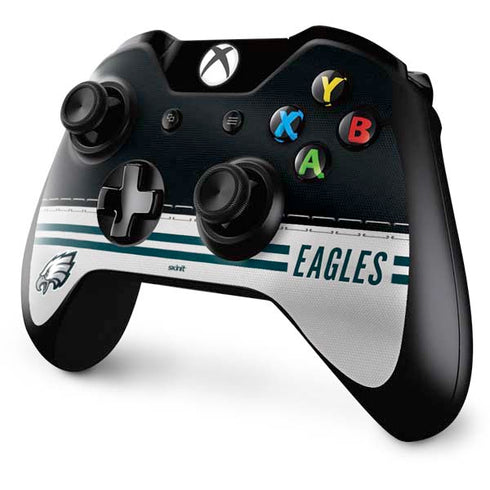 NFL Philadelphia Eagles White Striped Xbox One Controller Skin