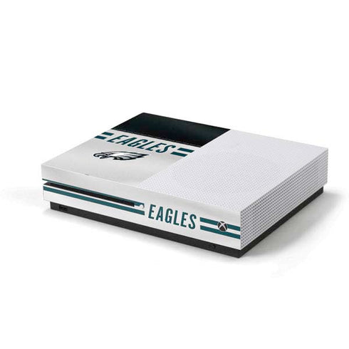 NFL Philadelphia Eagles White Striped Xbox One S Console Skin