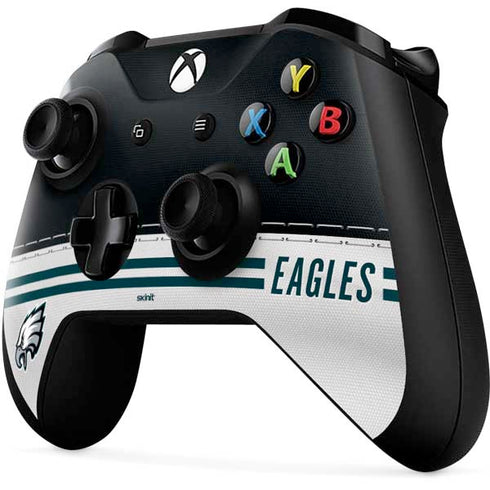 NFL Philadelphia Eagles White Striped Xbox One X Controller Skin