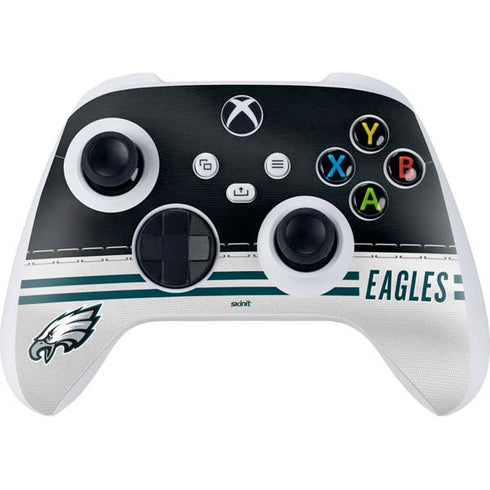 NFL Philadelphia Eagles White Striped Xbox Series S Controller Skin