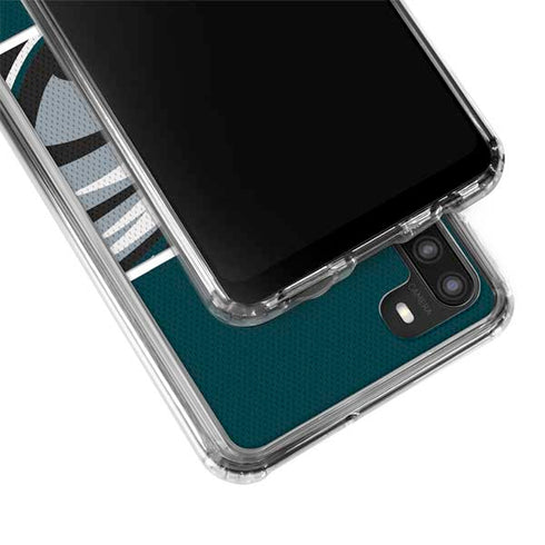 NFL Philadelphia Eagles Zone Block Galaxy A21 Clear Case