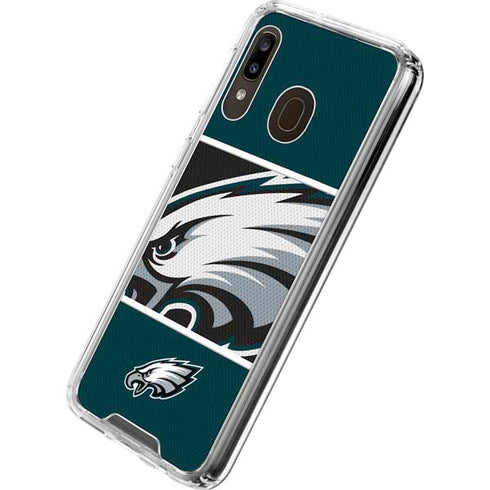 NFL Philadelphia Eagles Zone Block Galaxy A30 Clear Case