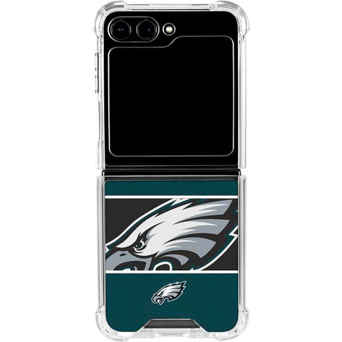 NFL Philadelphia Eagles Zone Block Galaxy Z Flip5 5G Clear Case