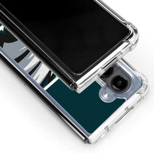 NFL Philadelphia Eagles Zone Block Galaxy Z Fold5 5G Clear Case