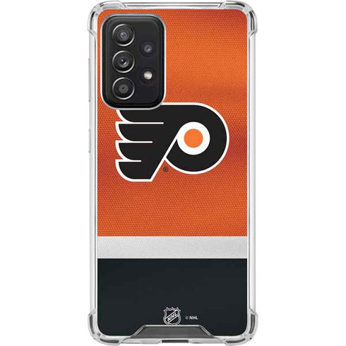 NHL Philadelphia Flyers Alternate Jersey Galaxy A52 5G Clear Case