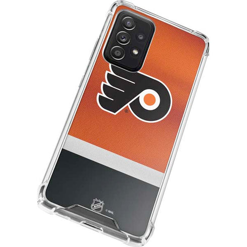 NHL Philadelphia Flyers Alternate Jersey Galaxy A52 5G Clear Case
