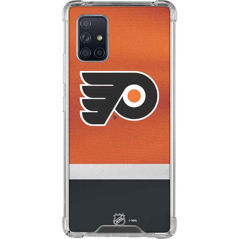 NHL Philadelphia Flyers Alternate Jersey Galaxy A71 5G Clear Case