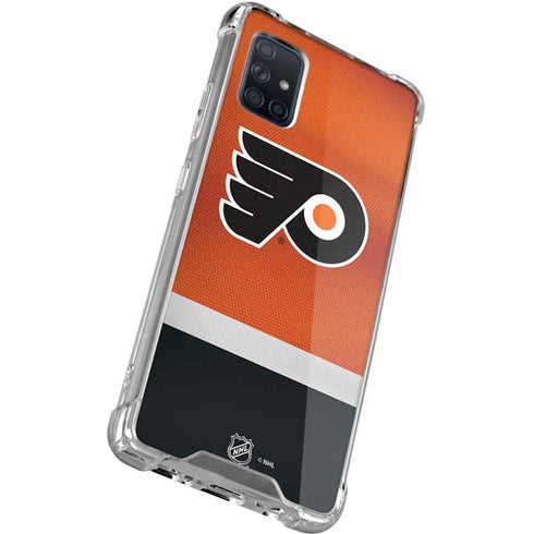 NHL Philadelphia Flyers Alternate Jersey Galaxy A71 5G Clear Case