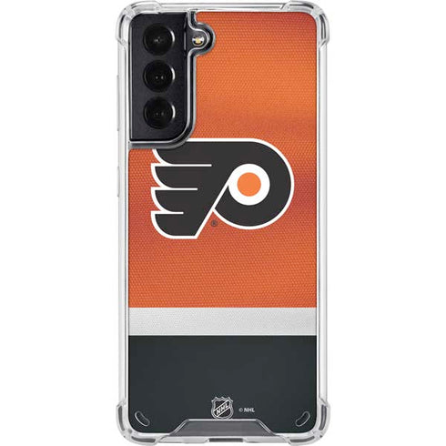 NHL Philadelphia Flyers Alternate Jersey Galaxy S21 5G Clear Case