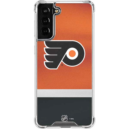 NHL Philadelphia Flyers Alternate Jersey Galaxy S21 FE Clear Case