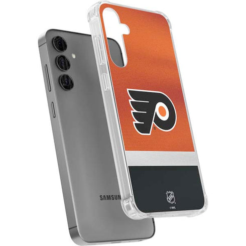 NHL Philadelphia Flyers Alternate Jersey Galaxy S24 Plus Clear Case