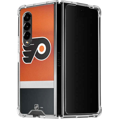 NHL Philadelphia Flyers Alternate Jersey Galaxy Z Fold4 5G Clear Case