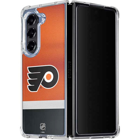 NHL Philadelphia Flyers Alternate Jersey Galaxy Z Fold5 5G Clear Case