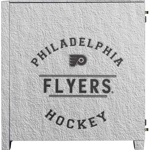 NHL Philadelphia Flyers Black Text Corsair 4000D Tempered Glass Mid-Tower ATX Case Skin