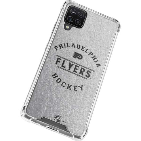 NHL Philadelphia Flyers Black Text Galaxy A12 Clear Case