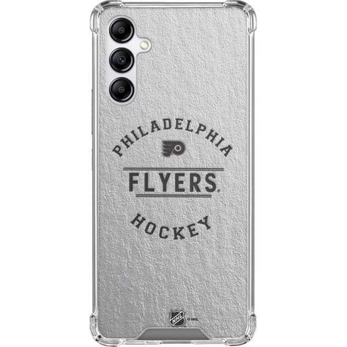 NHL Philadelphia Flyers Black Text Galaxy A14 5G Clear Case