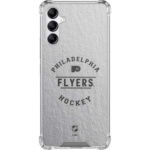 NHL Philadelphia Flyers Black Text Galaxy A15 5G Clear Case