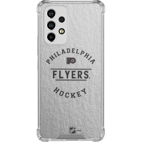 NHL Philadelphia Flyers Black Text Galaxy A53 5G Clear Case