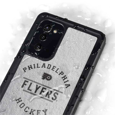 NHL Philadelphia Flyers Black Text Galaxy Note20 5G Waterproof Case