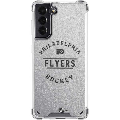 NHL Philadelphia Flyers Black Text Galaxy S21 5G Clear Case
