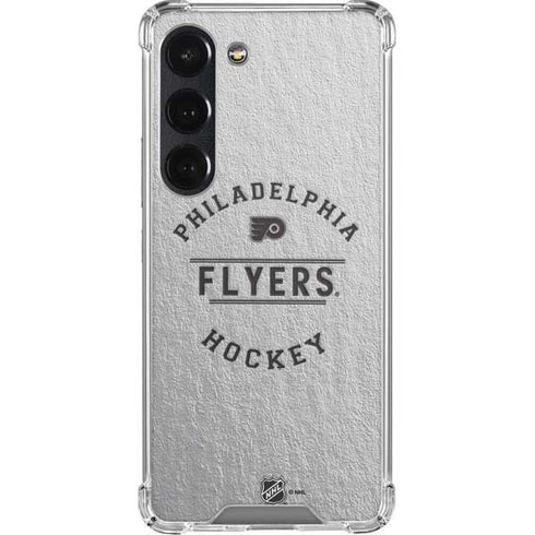 NHL Philadelphia Flyers Black Text Galaxy S23 Clear Case