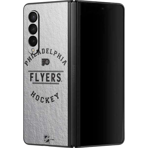 NHL Philadelphia Flyers Black Text Galaxy Z Fold3 5G Skin