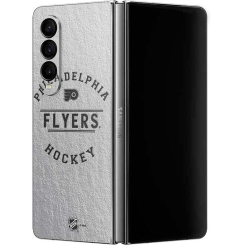 NHL Philadelphia Flyers Black Text Galaxy Z Fold4 5G Skin