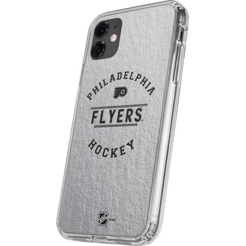 NHL Philadelphia Flyers Black Text iPhone 11 Clear Case
