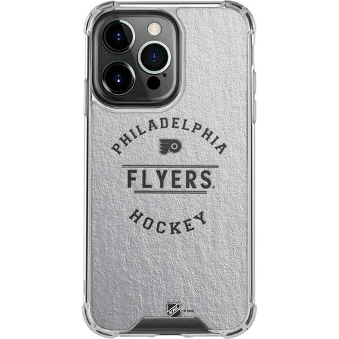 NHL Philadelphia Flyers Black Text iPhone 14 Pro Clear Case