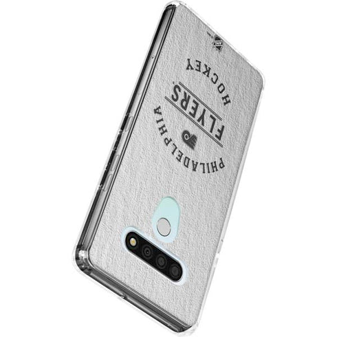 NHL Philadelphia Flyers Black Text LG Stylo 6 Clear Case