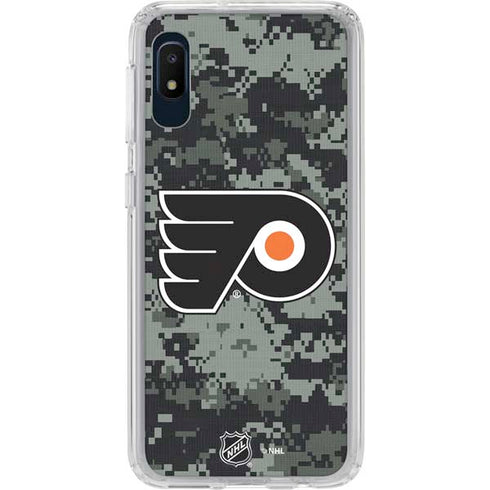 NHL Philadelphia Flyers Camo Galaxy A10e Clear Case