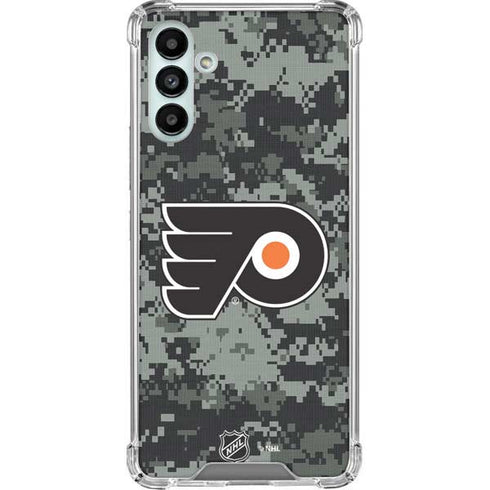 NHL Philadelphia Flyers Camo Galaxy A13 5G Clear Case