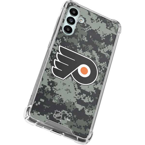 NHL Philadelphia Flyers Camo Galaxy A13 5G Clear Case