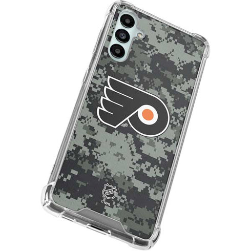 NHL Philadelphia Flyers Camo Galaxy A15 5G Clear Case