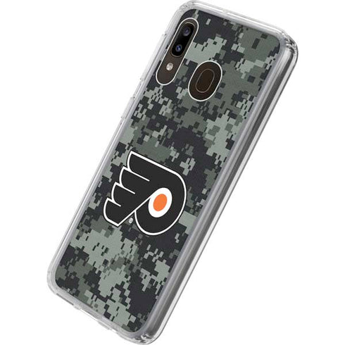 NHL Philadelphia Flyers Camo Galaxy A20 Clear Case