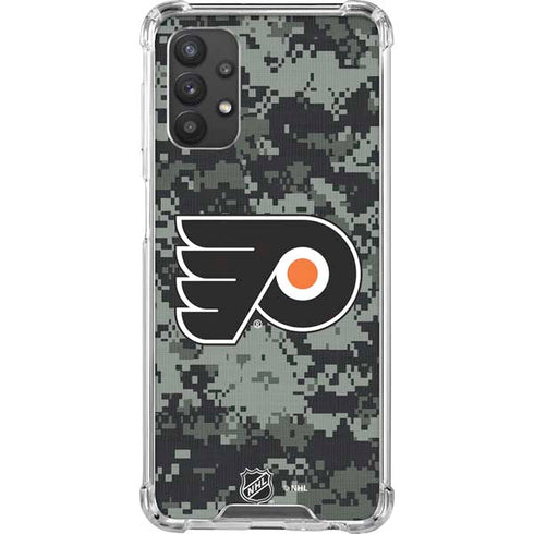 NHL Philadelphia Flyers Camo Galaxy A32 5G Clear Case