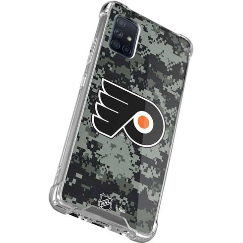 NHL Philadelphia Flyers Camo Galaxy A51 5G Clear Case