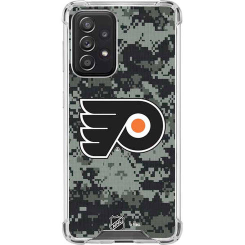 NHL Philadelphia Flyers Camo Galaxy A52 5G Clear Case