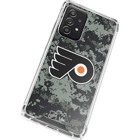 NHL Philadelphia Flyers Camo Galaxy A52 5G Clear Case