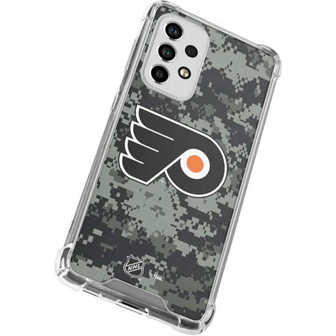 NHL Philadelphia Flyers Camo Galaxy A53 5G Clear Case