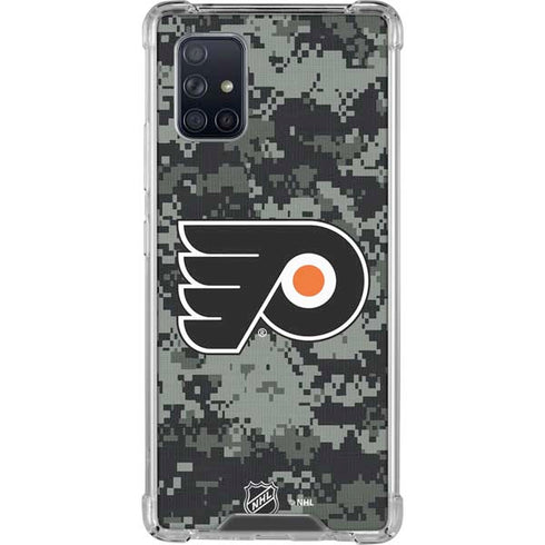 NHL Philadelphia Flyers Camo Galaxy A71 5G Clear Case