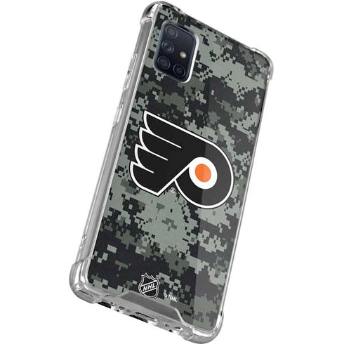 NHL Philadelphia Flyers Camo Galaxy A71 5G Clear Case