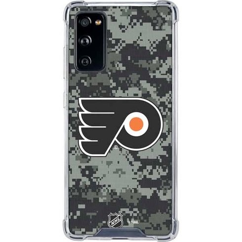 NHL Philadelphia Flyers Camo Galaxy S20 FE Clear Case