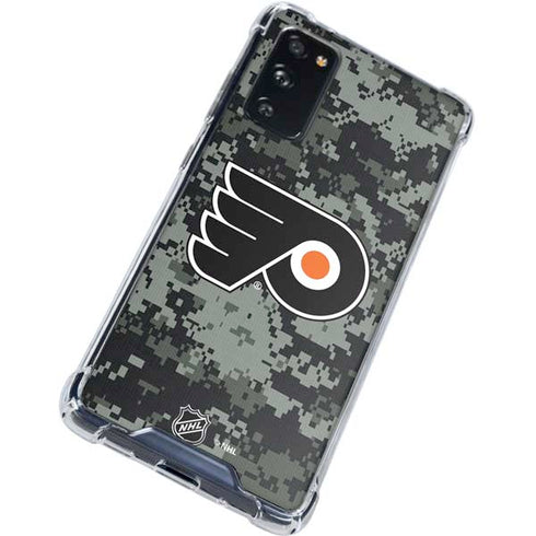 NHL Philadelphia Flyers Camo Galaxy S20 FE Clear Case