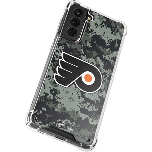 NHL Philadelphia Flyers Camo Galaxy S21 Plus 5G Clear Case