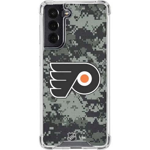 NHL Philadelphia Flyers Camo Galaxy S22 Clear Case