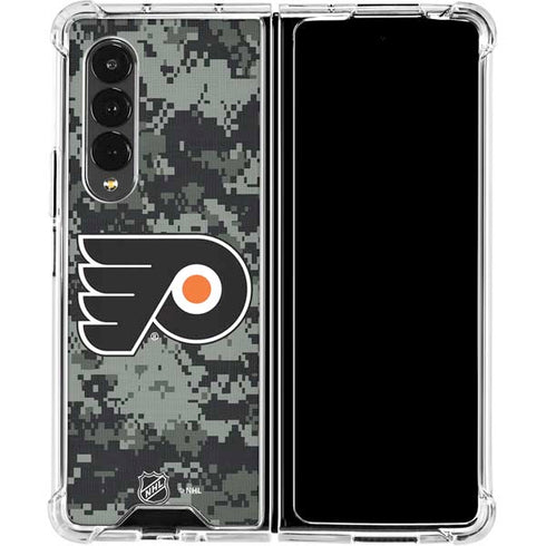 NHL Philadelphia Flyers Camo Galaxy Z Fold4 5G Clear Case
